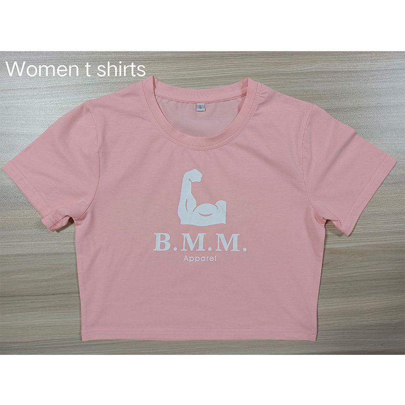 Custom Baby Tee Cropped Ladies Print Plain Summer Cotton Tight Slim Fit T Shirt Top Hip Hop Women Crop Top Tshirt