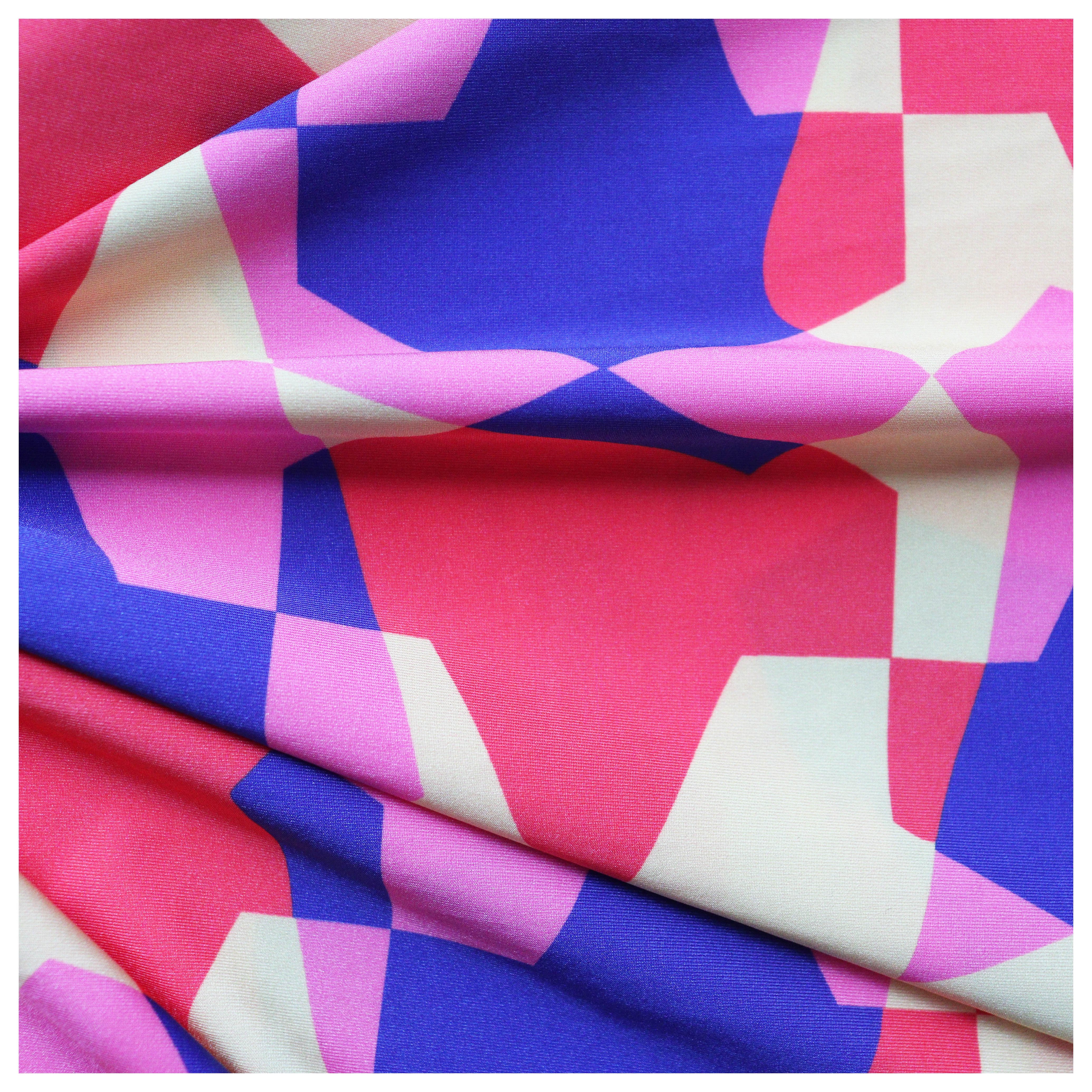 Custom 4 Way Stretch Printed Eco-Friendly 80 polyester 20 spandex Swimwear Recycle Swimsuit fabric