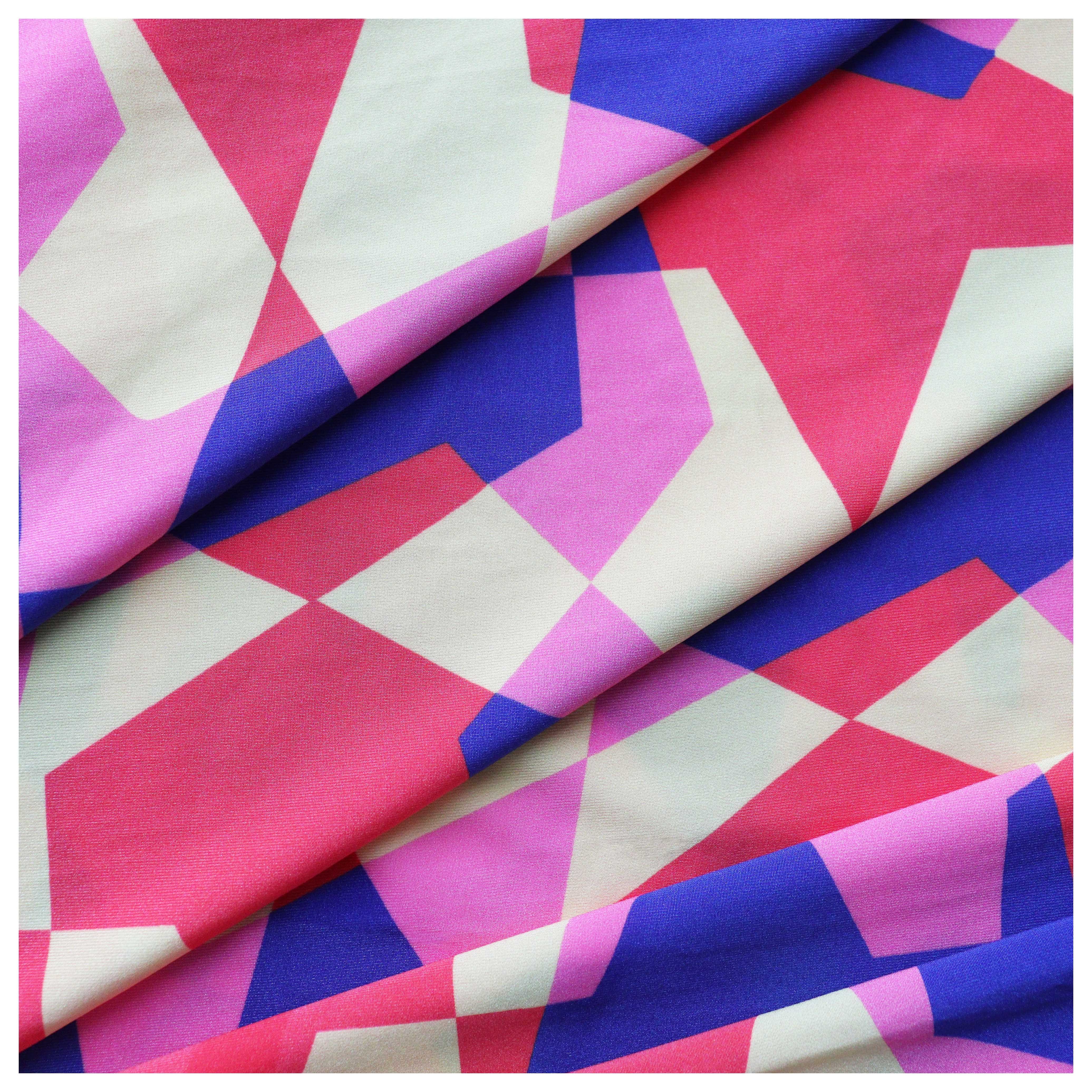 Custom 4 Way Stretch Printed Eco-Friendly 80 polyester 20 spandex Swimwear Recycle Swimsuit fabric