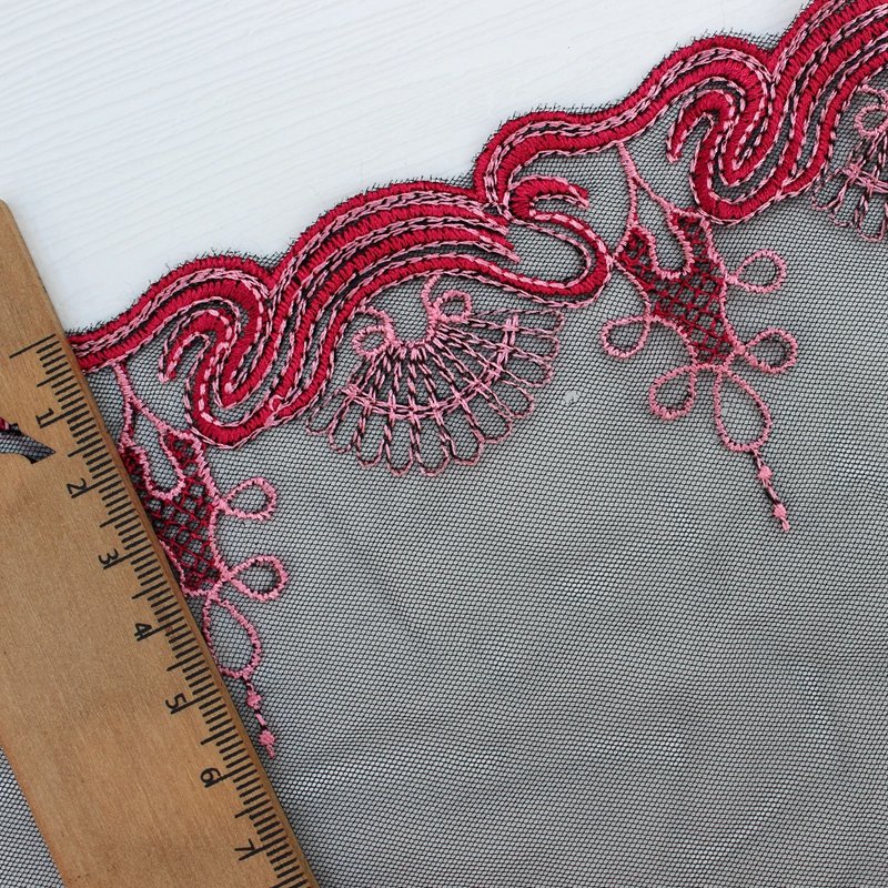 Zeal New Design Vintage Fancy Style Lingerie Sewing Accessories Flower Decorated Tulle Fabric Embroidery Lace Trim DIY Grid