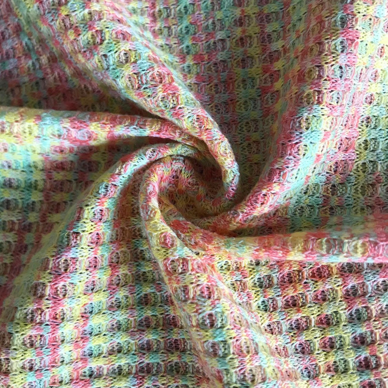 Hot Sale Colorful Yarn Dyed Breathable RTN Polyester Rayon Spandex Soft Stretch Knit Elastic Rib Fabric For Sweater