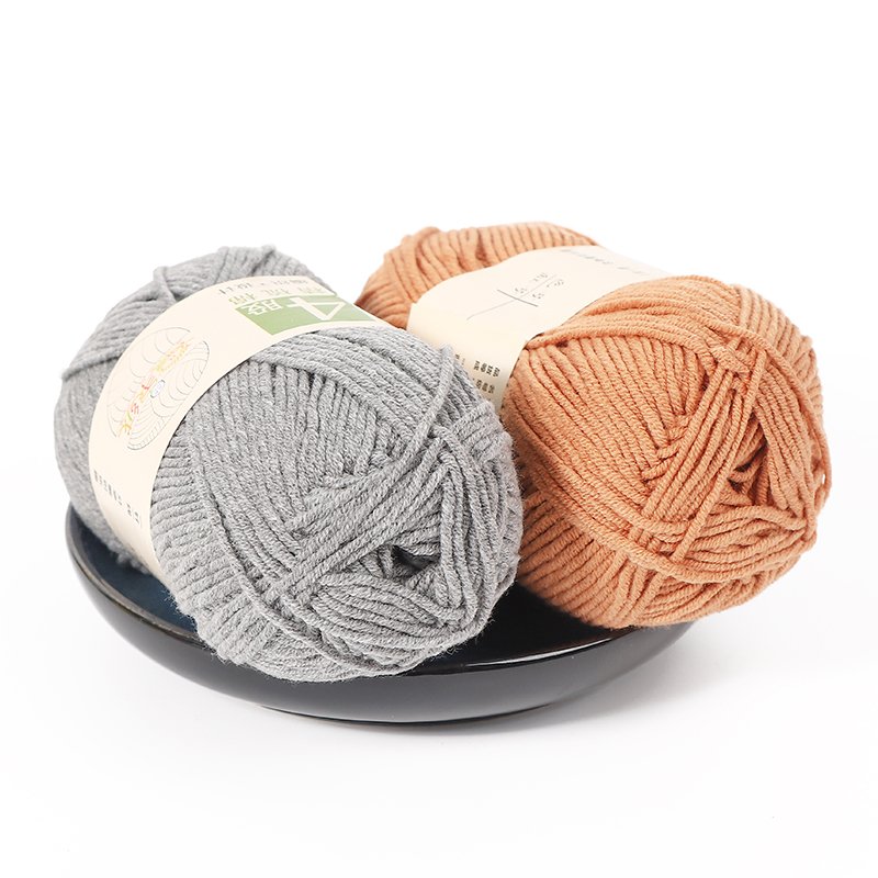 JP Milk Cotton Crochet Knitting Combed Compact Yarn Multiple Colors Hand Weaving Thread Thick Knitting Thread