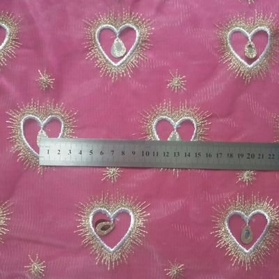 HG1122 tulle lace fabric long skirt heart design feather sequins lace embroidery fabric tulle sequin fabric