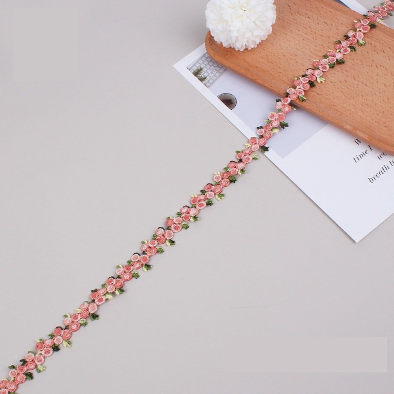 Width Water Soluble Ethnic Style Lace Flower Ribbon Silk Milk Cotton Applique Embroidery Lace Trim Bar Code For Clothes