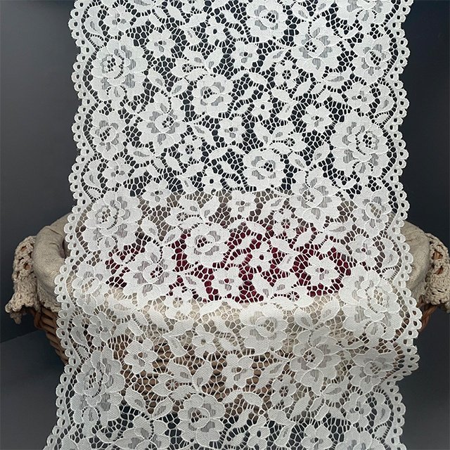 TUTON Top Quality Custom French Elastic Lace 23 CM Trim Wholesale For Lingerie