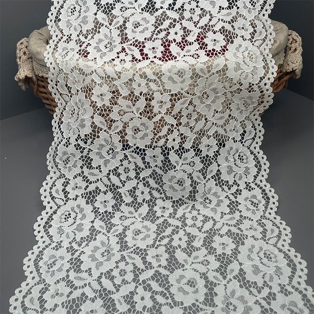 TUTON Top Quality Custom French Elastic Lace 23 CM Trim Wholesale For Lingerie