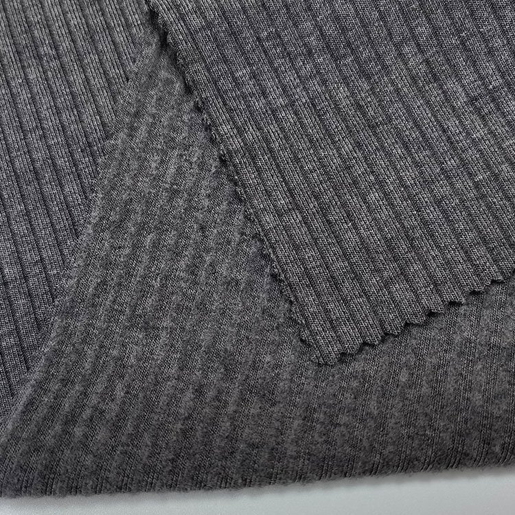 Factory custom color 4x2,2x2 polyester rayon cotton spandex french brush ribbed fabric for shirt,dress