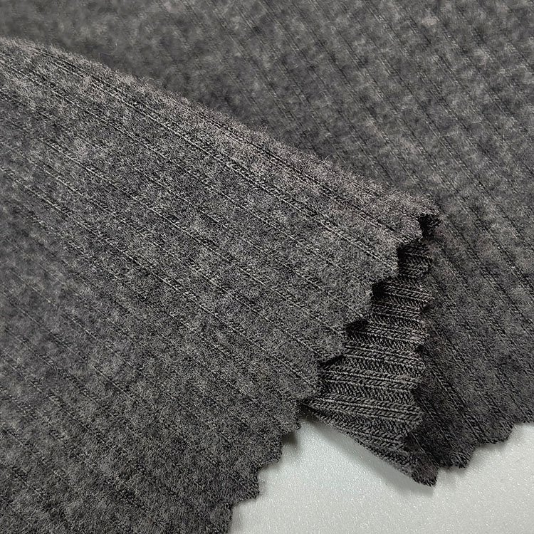 Factory custom color 4x2,2x2 polyester rayon cotton spandex french brush ribbed fabric for shirt,dress