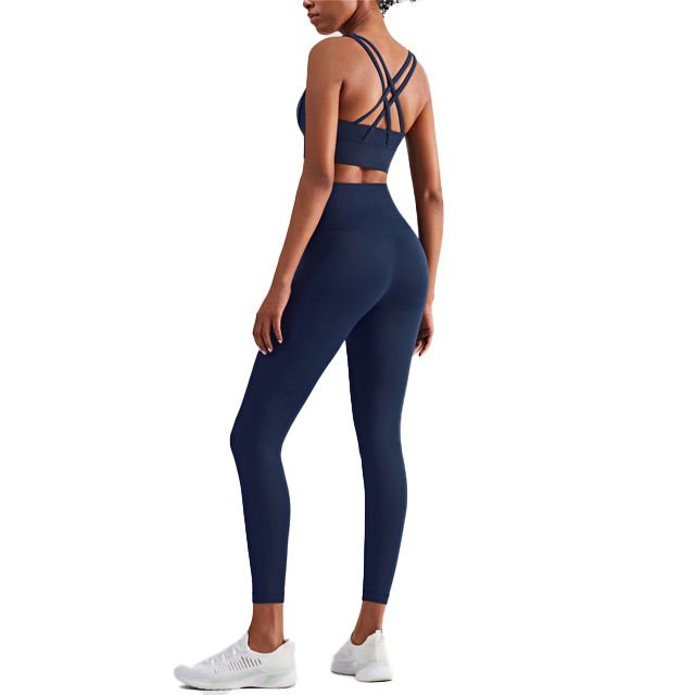 fitnessSexy Ladies Yoga Pants High Waist Knitted Sportswear Breathable Yoga Set For Adults And HighSchoolGirls seamless yoga set