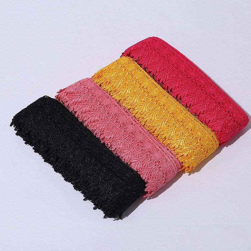 Factory Direct Wholesale Polyester Exquisite Clothing Accessories Lace Trimming Border Embroidery Tulle Lace Trim