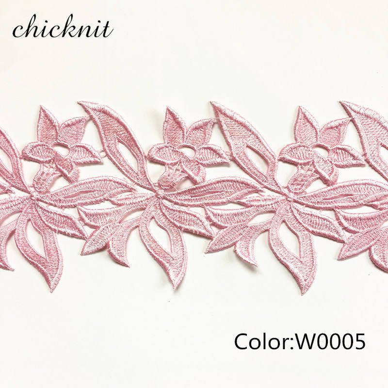 Best-selling custom design color guipure lace trim material embroidery lace patch for dress clothing DZ1