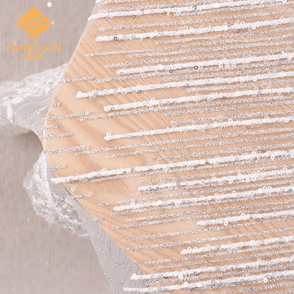 New white wedding glitter foam lace trim embroidery floral sequin lace fabric
