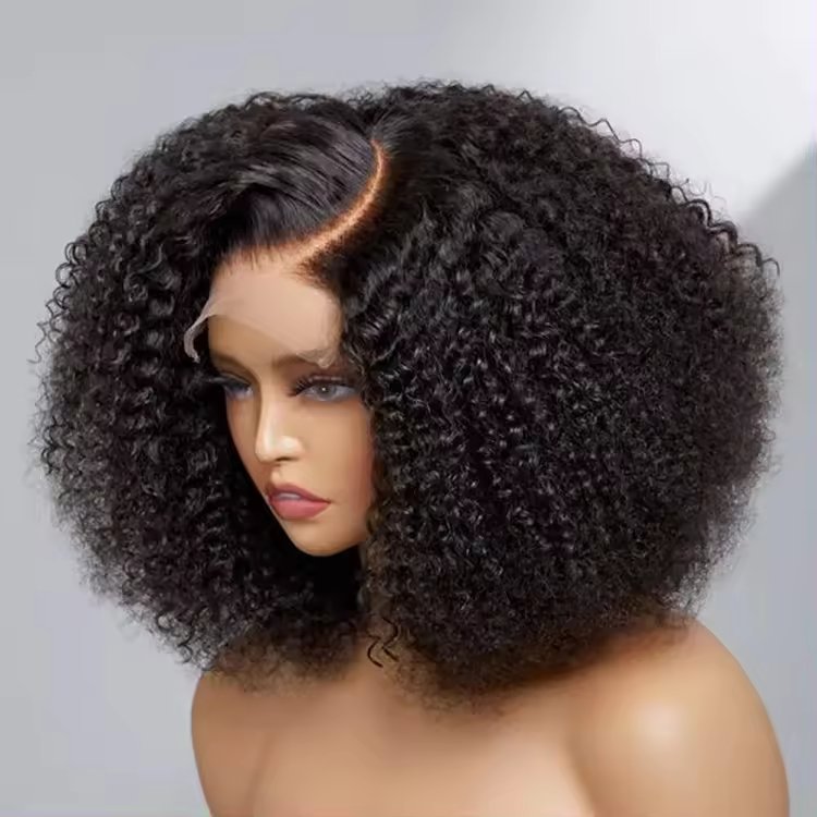 Wholesale cheap afro kinky curls with frontal wig for black woman, afro Coily 4c lace frontal afro kinky curly woman wig