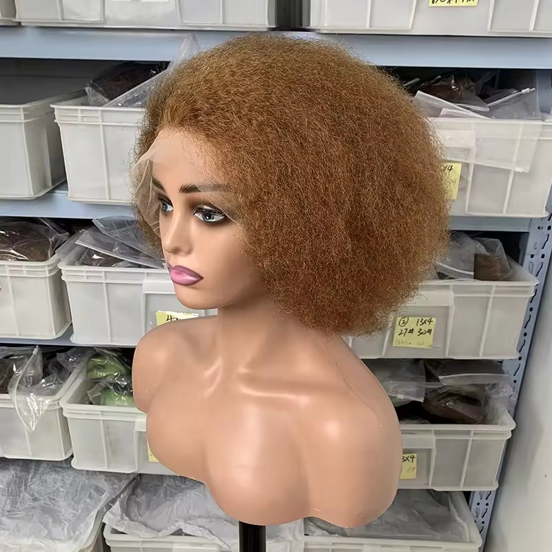 Wholesale cheap afro kinky curls with frontal wig for black woman, afro Coily 4c lace frontal afro kinky curly woman wig