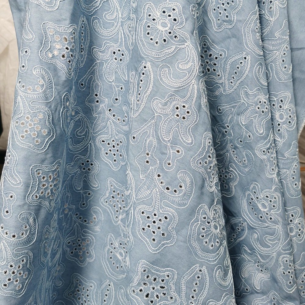 Factory Direct Sales In-stock Supply EG-1901099 Cotton Fabric Cord 3D Embroidery Fabric