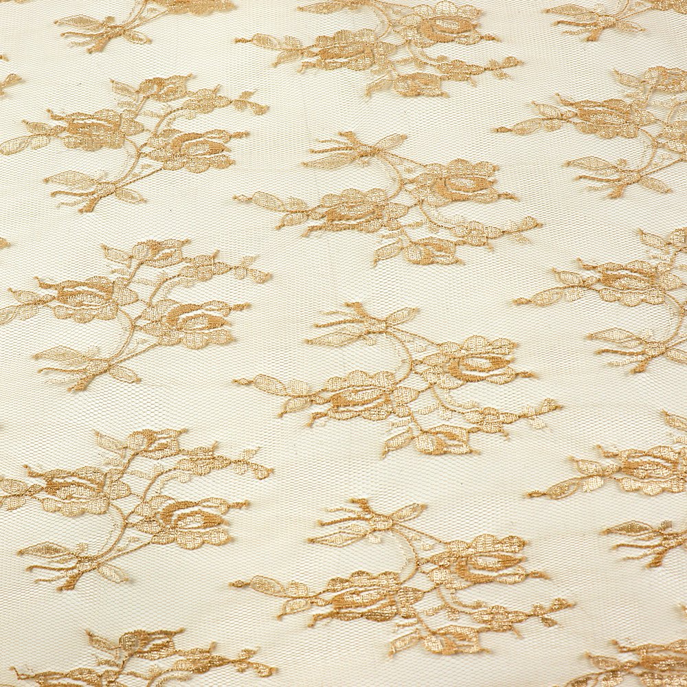 2023 new design african lace embroidery fabric luxury nylon gold lace fabric for wedding and women's dress