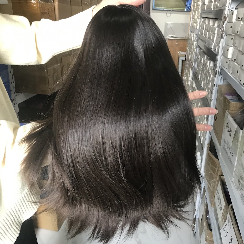 Unprocessed Raw Peruvian Hair Jewish Wig Cuticle Aligned Natural Color HD Full Lace Kosher Wig