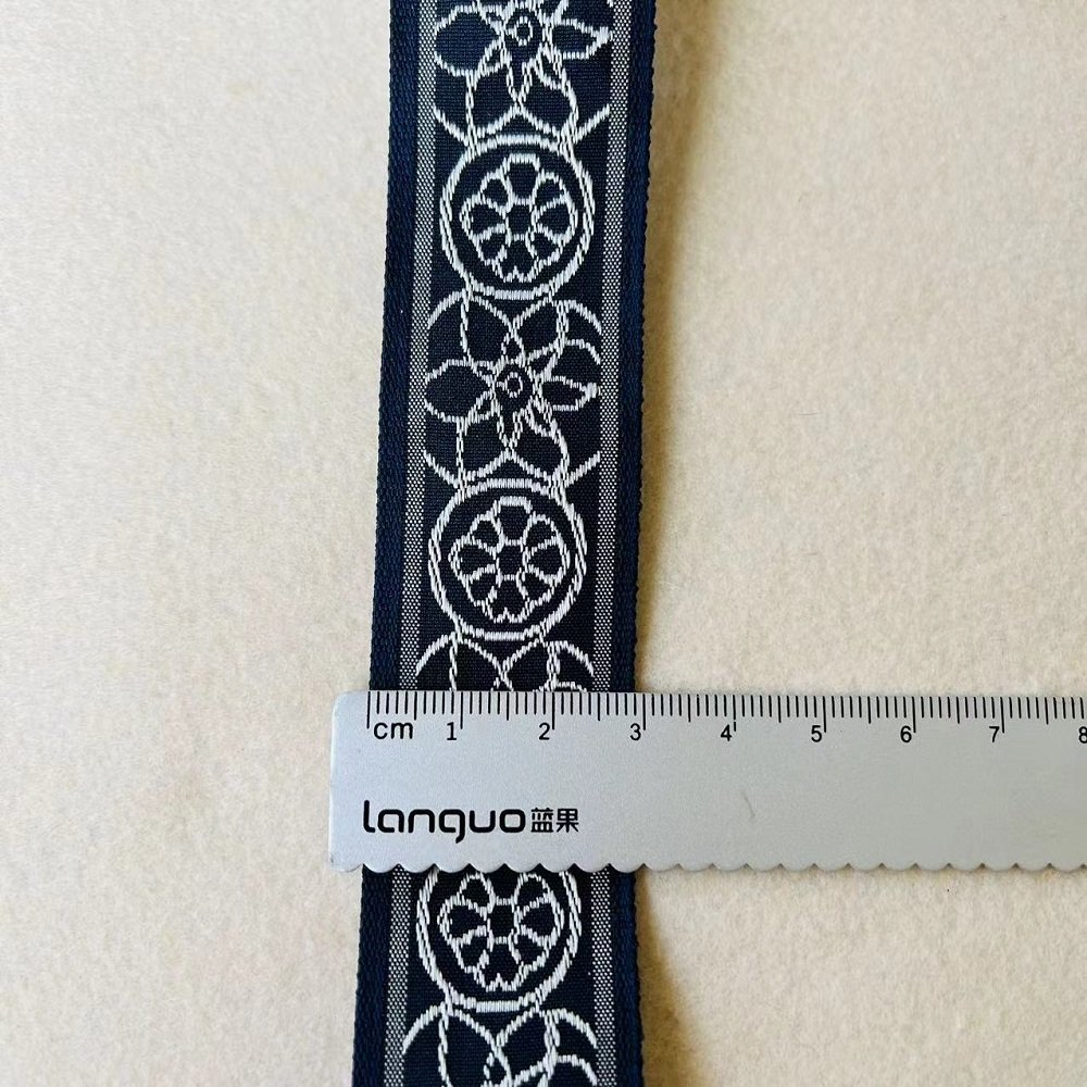 Ethnic Lace Jacquard Webbing Woven Tape For Garment Accessories Width 1-3 cm ST-982