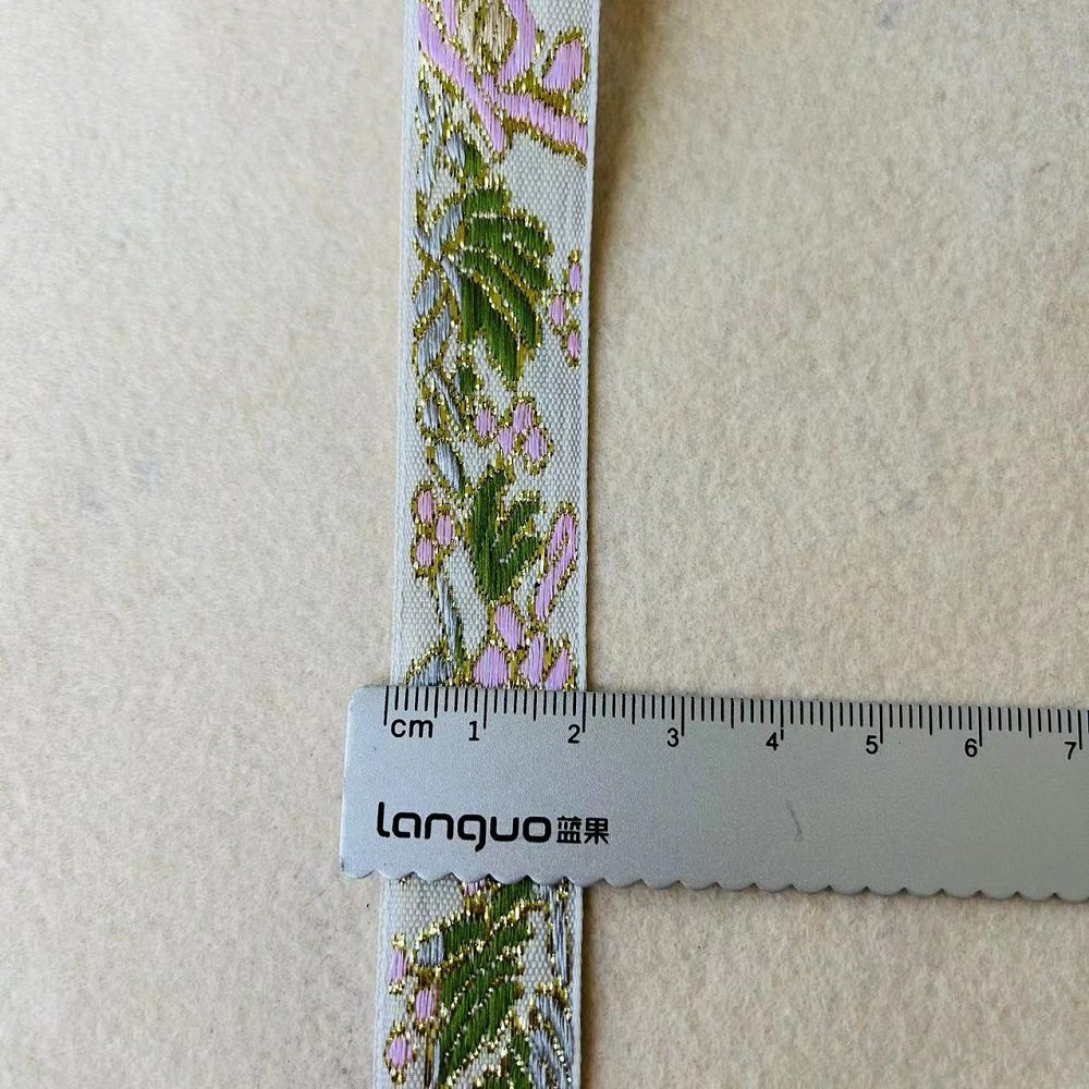 Ethnic Lace Jacquard Webbing Woven Tape For Garment Accessories Width 1-3 cm ST-982