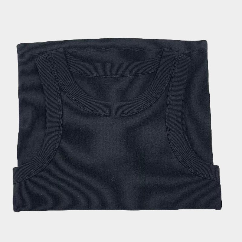 High Quality Single Jersey Tank Top Seamless Streetwear Stretch Rib Knit Sleeveless Casual Tank Top