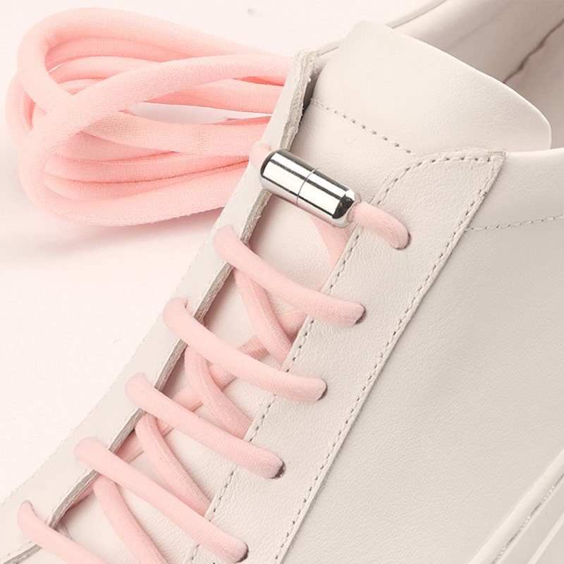 Jieli fashion metal lock elastic no tie crazy shoe laces for sneaker shoes