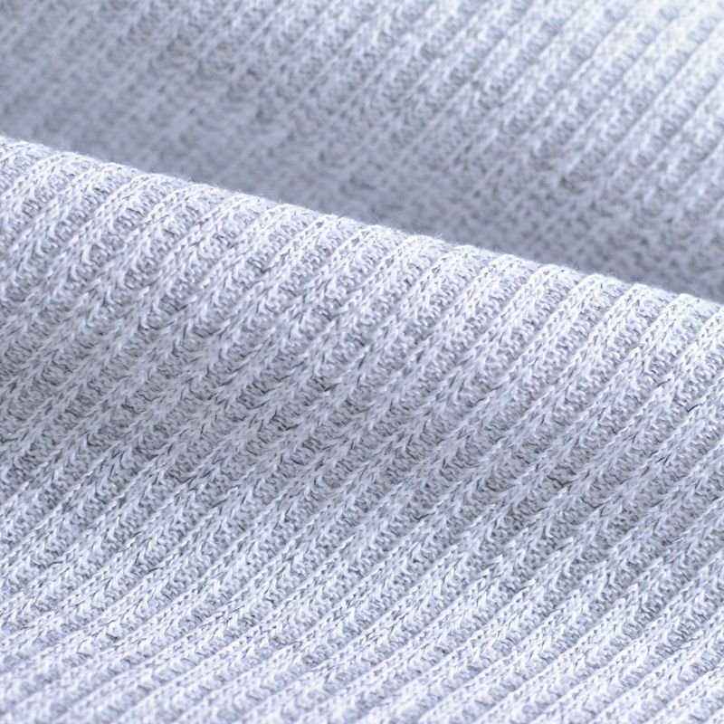 Custom Striped Knit Rib Fabric Cuff 2X2 95% Polyester 5% Spandex Ribbing Fabric For Cloth Cuffs Hem