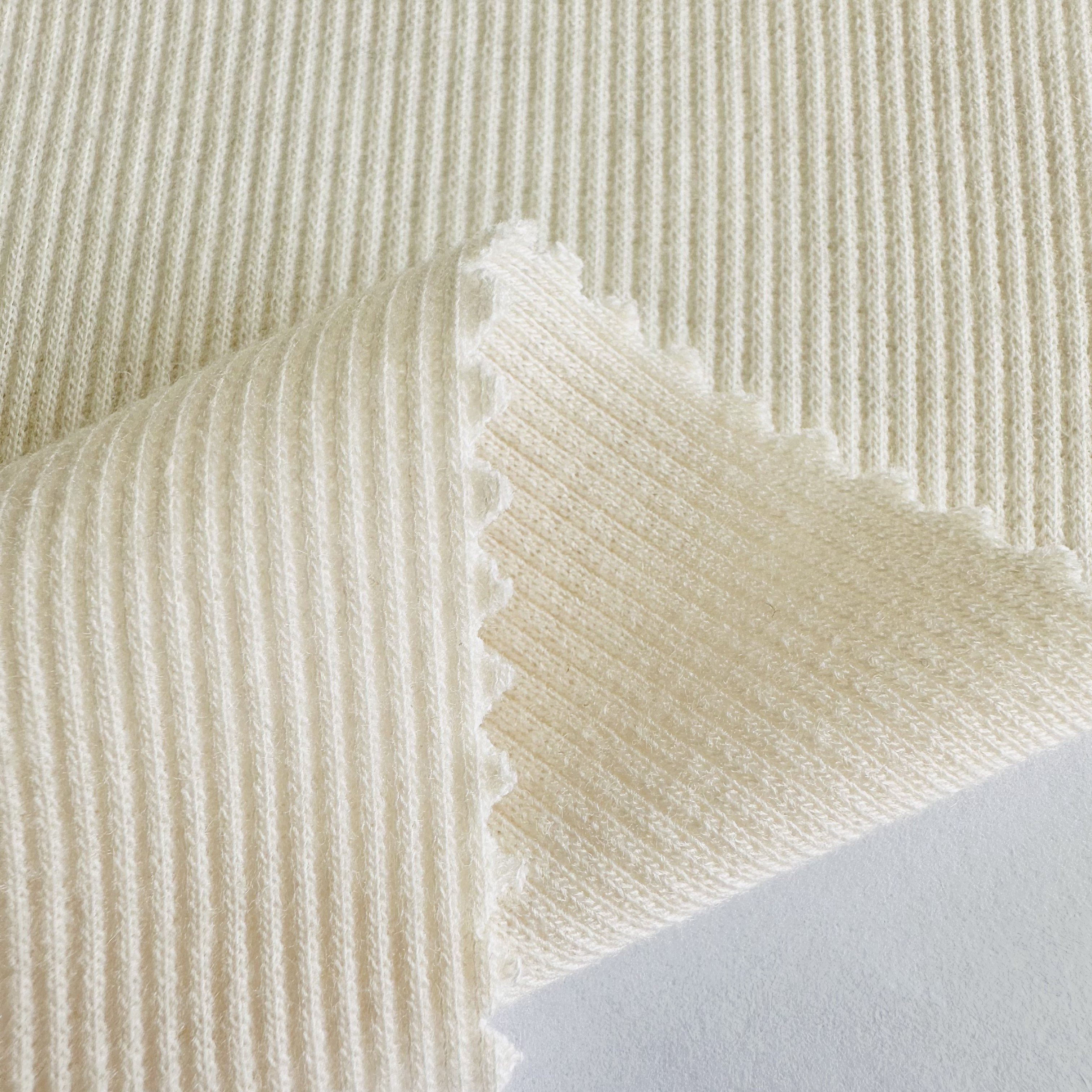 Best Price Solid Breathable 220g Polyester Viscose Spandex Knitted Ribbed Fabric Soft Skin friendly rib Fabric