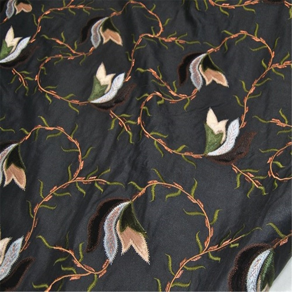 Newest Shiny Special Silk Dupioni Base Silk Embroidery Fabric for Lady Elegant Evening Dress