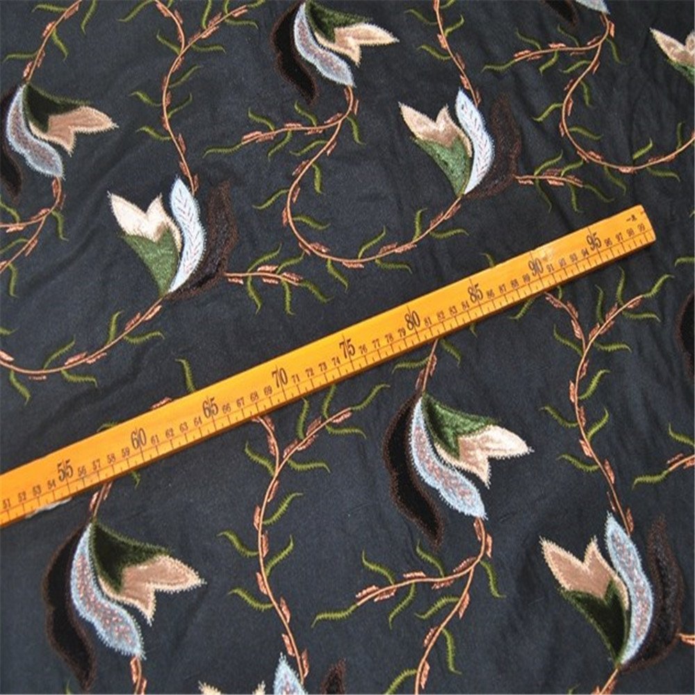 Newest Shiny Special Silk Dupioni Base Silk Embroidery Fabric for Lady Elegant Evening Dress