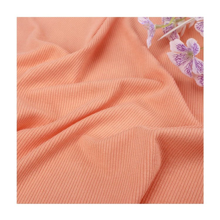 Weft Knitted Rib Kit 2x1 Collar and Sleeve Brushed Ribs Stretch Polyester Rib Knit Fabric