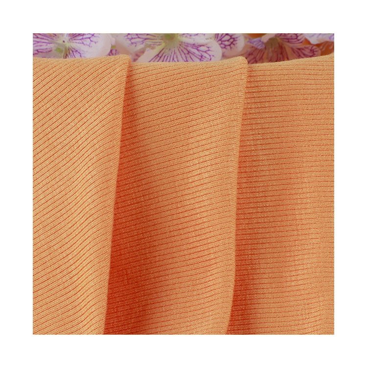 Weft Knitted Rib Kit 2x1 Collar and Sleeve Brushed Ribs Stretch Polyester Rib Knit Fabric
