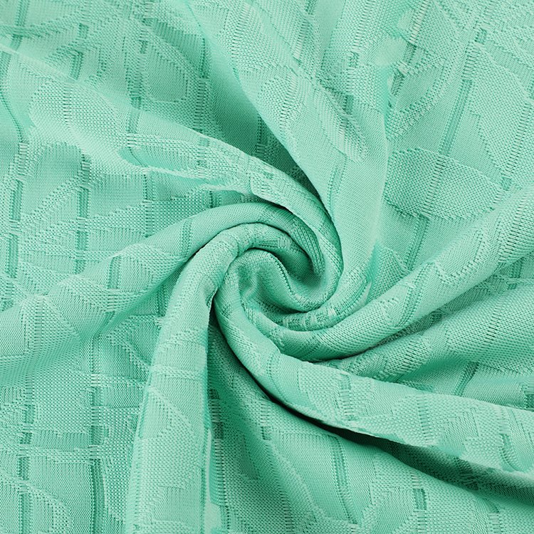 good price blend knit fabric 95%T 5%SP knit single jacquard spandex rib knitting fabric for women dress