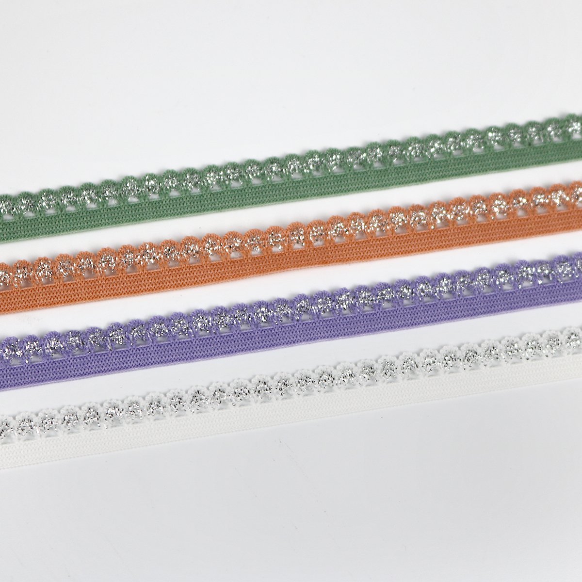 New Style Underwear Elastic Tape Glitter Super Soft Webbing Tape Shoulder Lace Straps