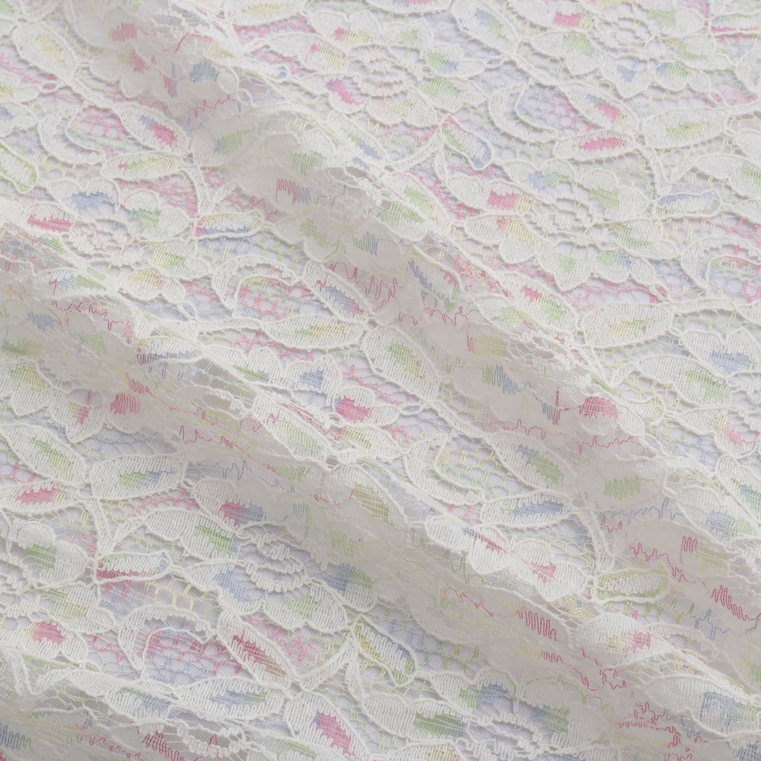Manufacturer Wholesale Multi-Color Flower Lace Embroidery Fabric For Haute Couture