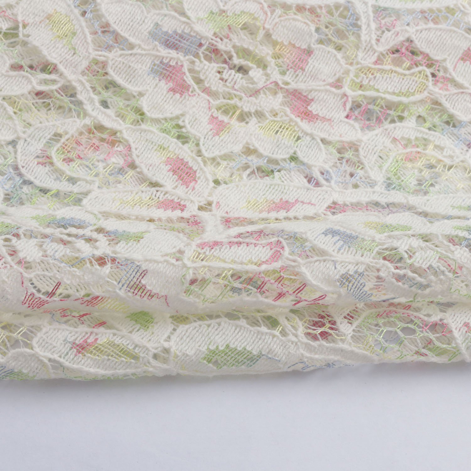 Manufacturer Wholesale Multi-Color Flower Lace Embroidery Fabric For Haute Couture