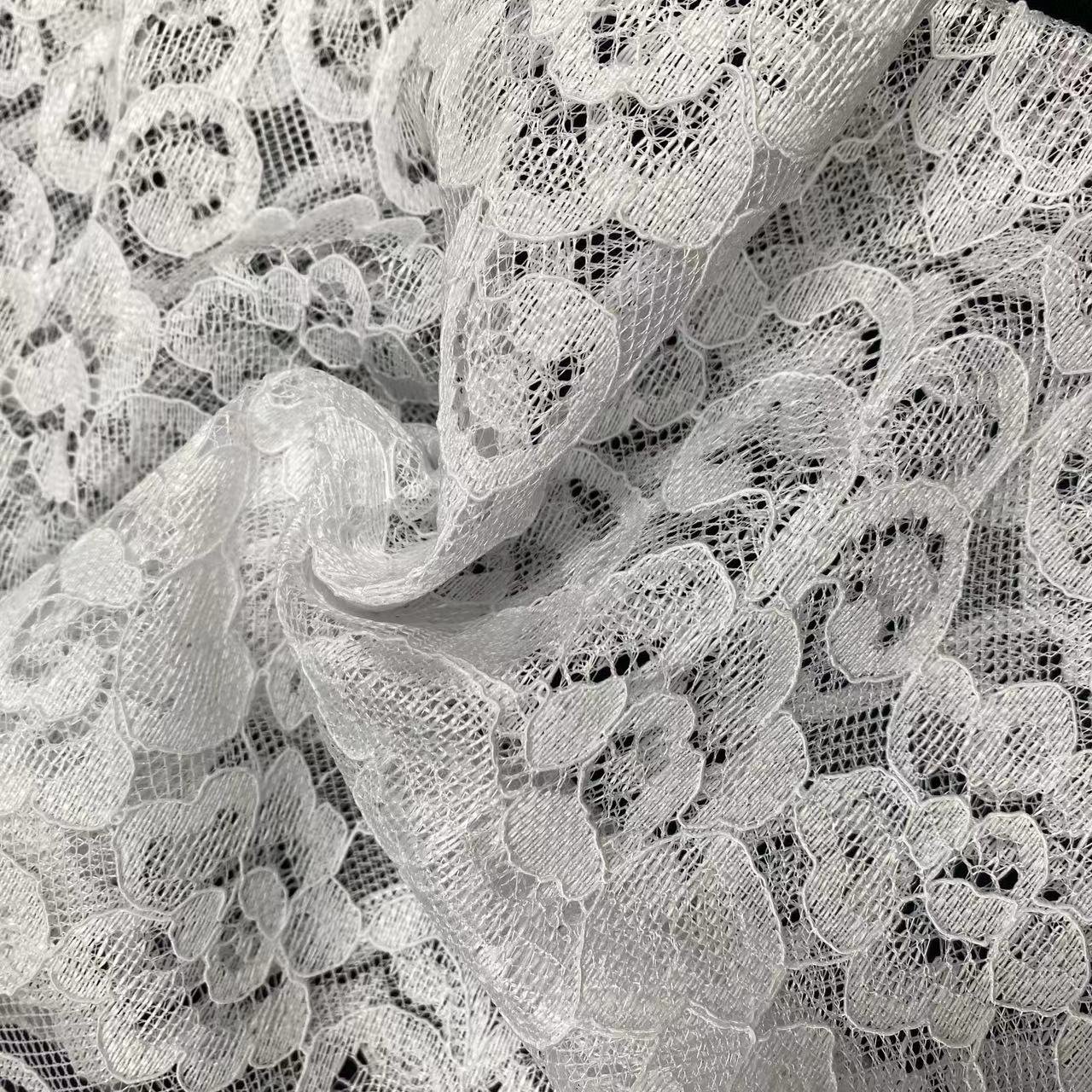100% polyester lace fabric,Flower lace embroidery fabric,wedding dress lace fabric for women,Soft ,Multi-color custom,wholesale