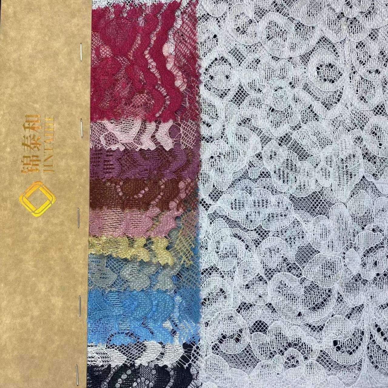 100% polyester lace fabric,Flower lace embroidery fabric,wedding dress lace fabric for women,Soft ,Multi-color custom,wholesale
