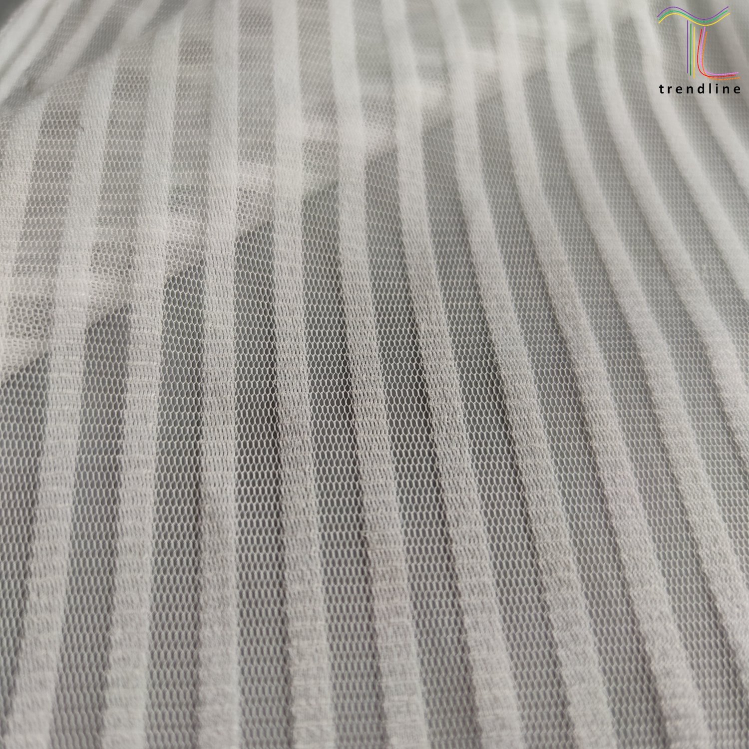 striped tulle raschel mesh lace fabric with stretch