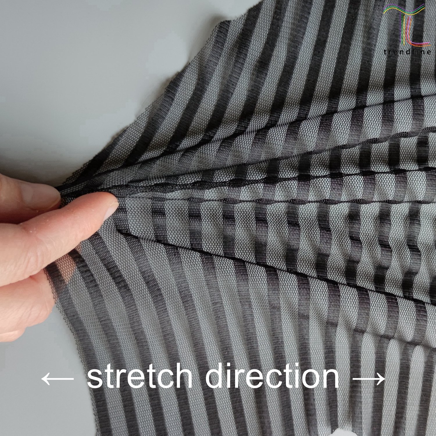 striped tulle raschel mesh lace fabric with stretch