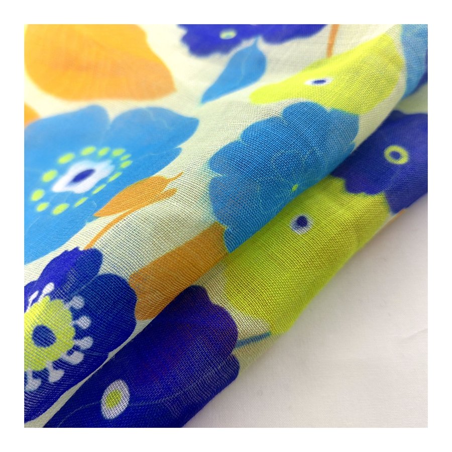 New Arrival Muti-colored Floral Printed Fabrics 100% pure linen Fabric For Garment