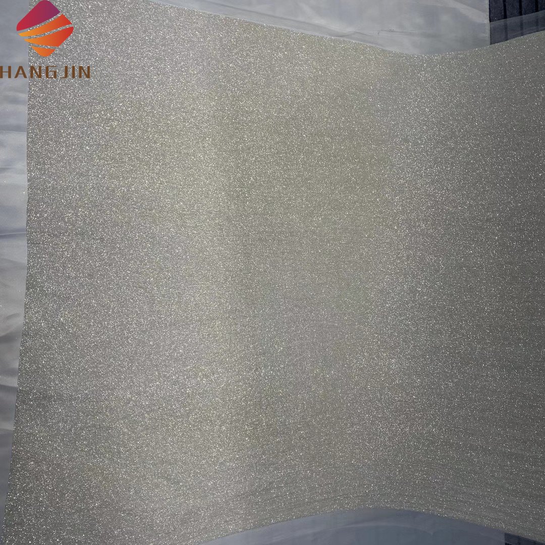 White Glued Glitter Lace Fabric Sparkle French Tulle Fabric Sequins Lace With Shimmer For Wedding Evening Dress