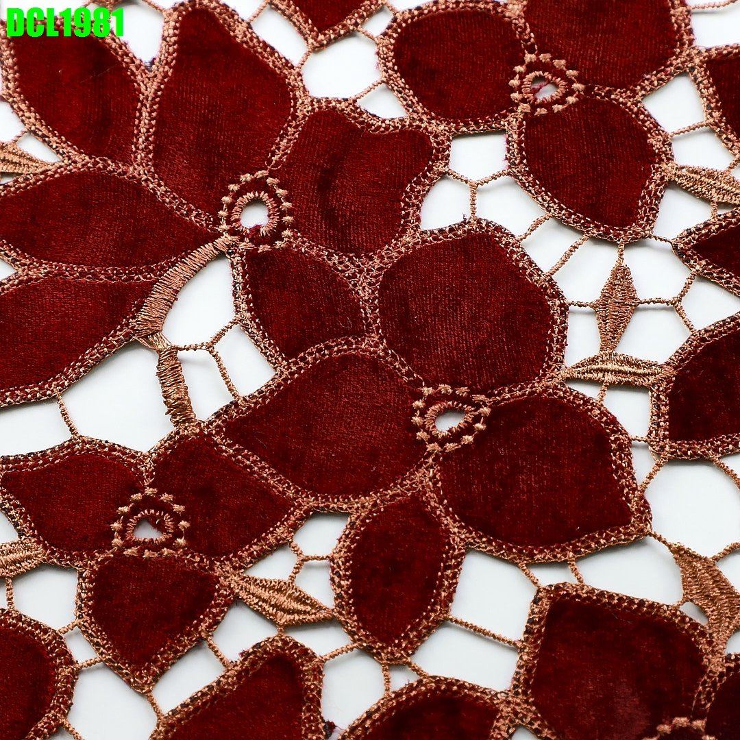 New Fashion African cord guipure lace embroidery fabric wedding dress Nigerian women clothings wine lace fabric