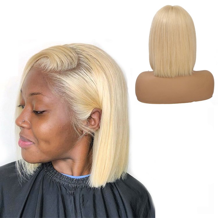 Cheap Lace Front 613 Honey Blonde Bob Wig,Short Bob Hd Full Lace Human Hair Wig,613 transparent Human Hair Lace Front Wig