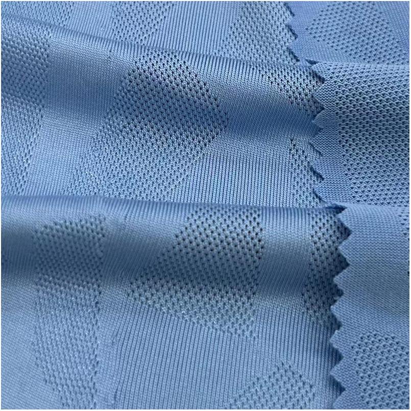 Chiba jacquard mesh 150g high elastic knitted mesh fabric polyester elastic bird's eye fabric sports mesh fabric