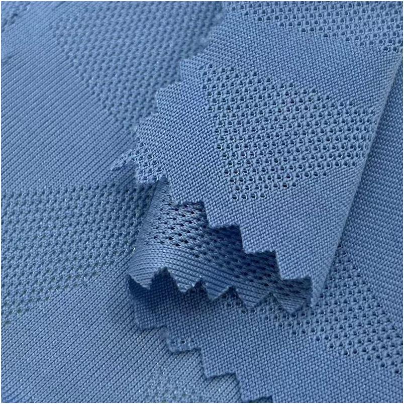 Chiba jacquard mesh 150g high elastic knitted mesh fabric polyester elastic bird's eye fabric sports mesh fabric