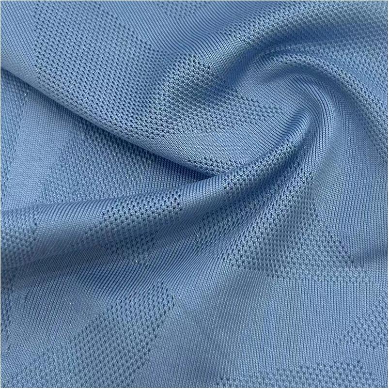 Chiba jacquard mesh 150g high elastic knitted mesh fabric polyester elastic bird's eye fabric sports mesh fabric