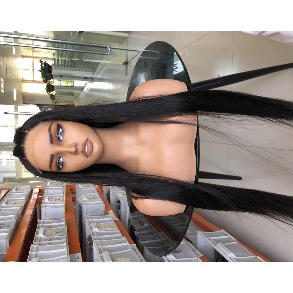 Wholesale 4x4 5x5 HD lace closure wigs human hair 3 part glueless Brazilian human hair lace front wigs for black women