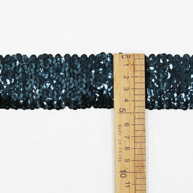 Manufacture 5 row 3 row sequin trim, flat sequins strip lace for party decoration and crafts