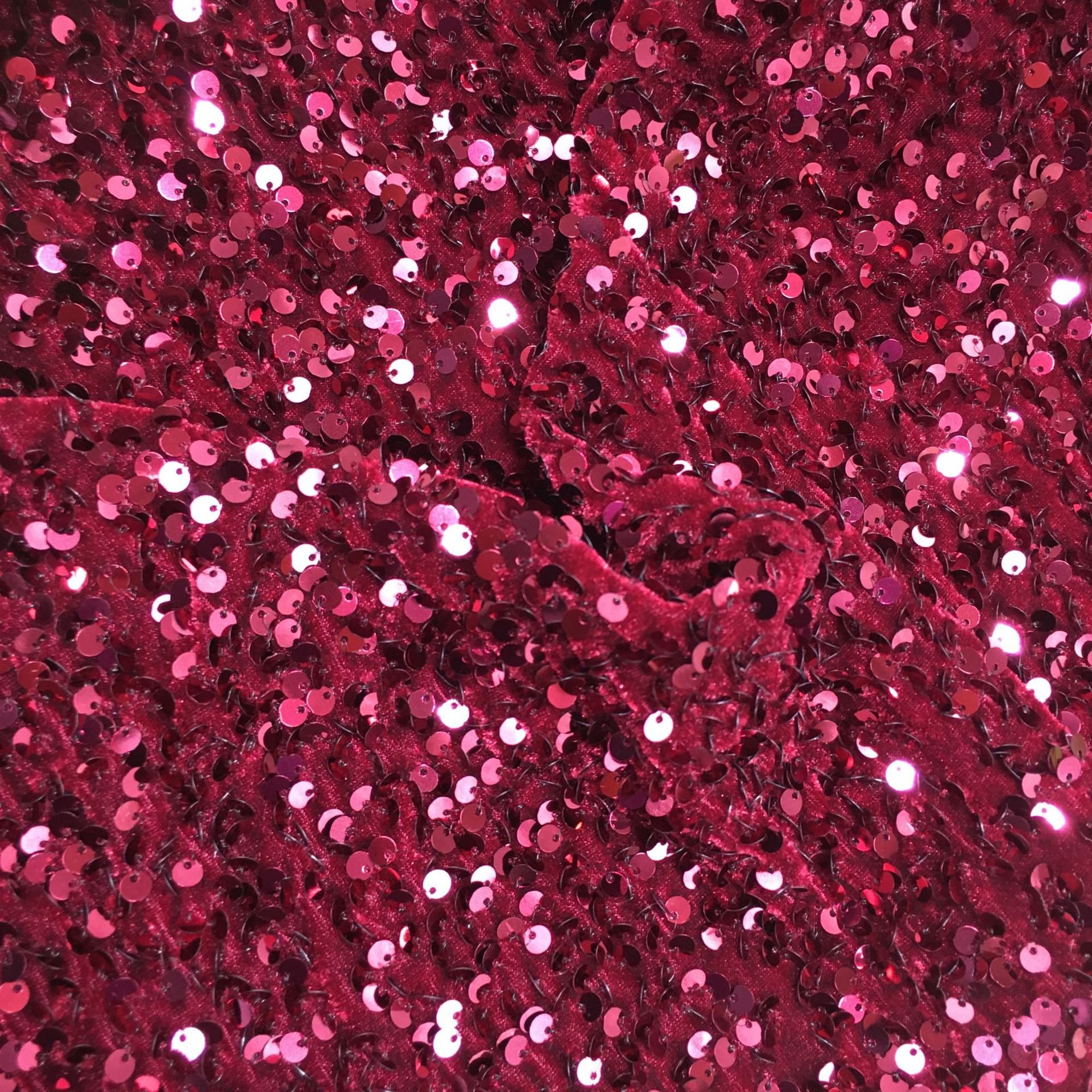 Wholesale velvet sequin embroidery fabrics 5mm sequin polyester stretch glitter lace mesh fancy fabric for wedding evening dress