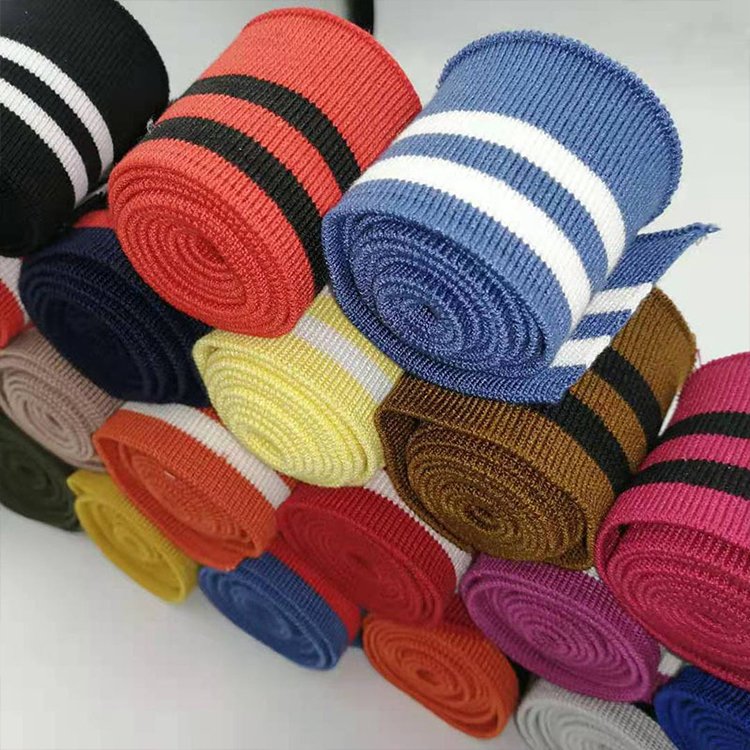 Spring And Autumn Thick Elastic Flat knitting Machine rib Cuff Neckline rib Hem Fabric knitting Clip